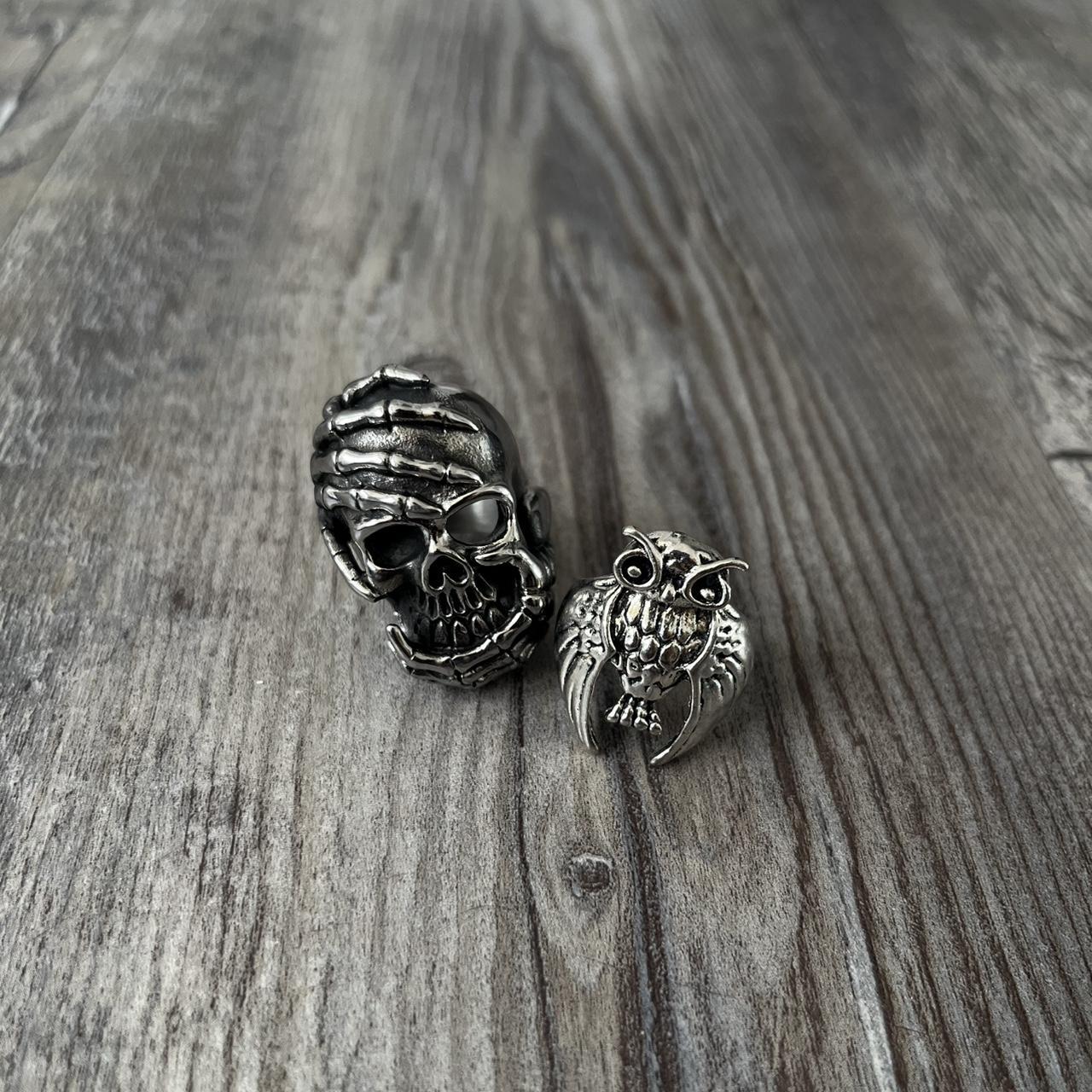 Men's Ring - Silver/Grey – Gothic ring bundle #go… - image 2