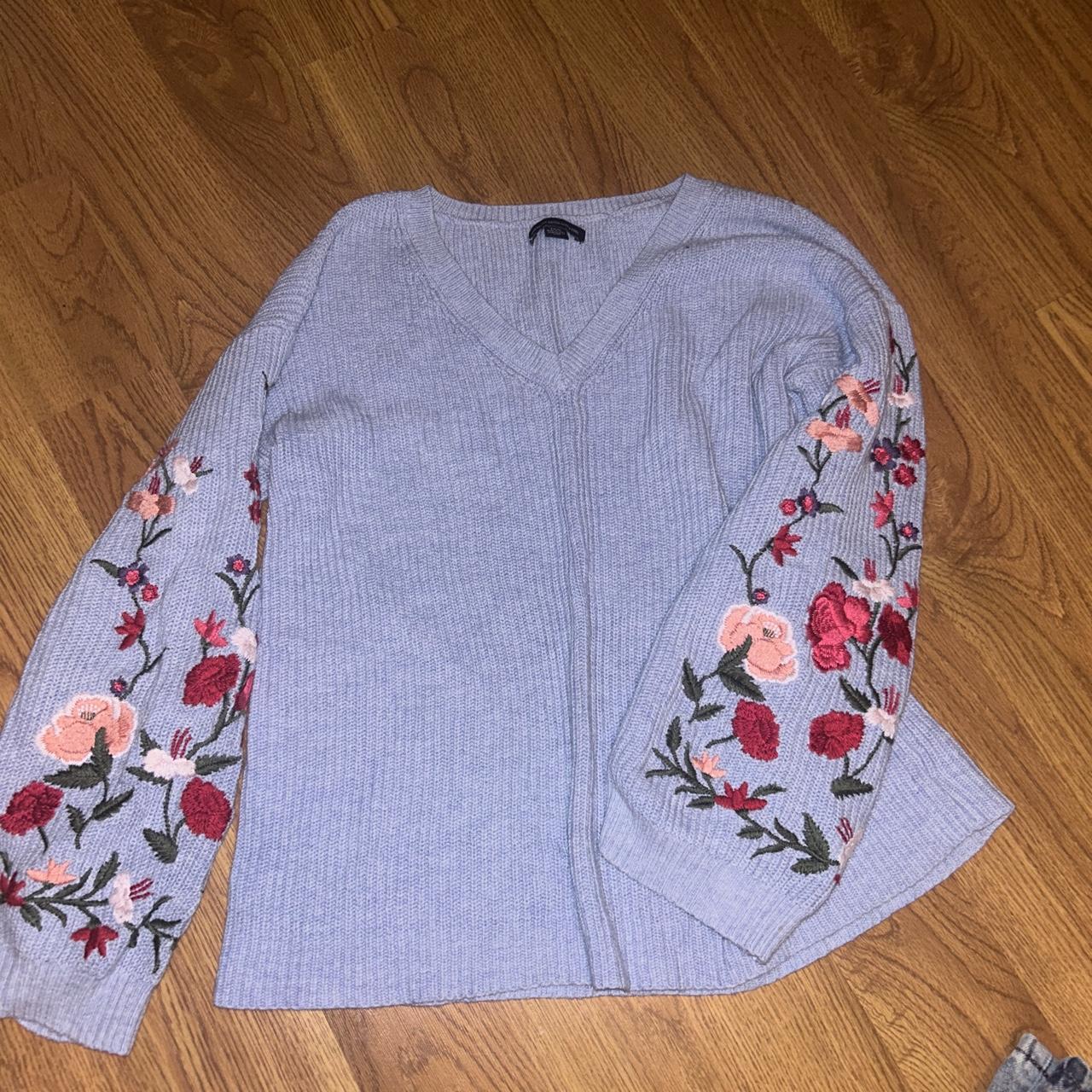 American eagle store embroidered sweater