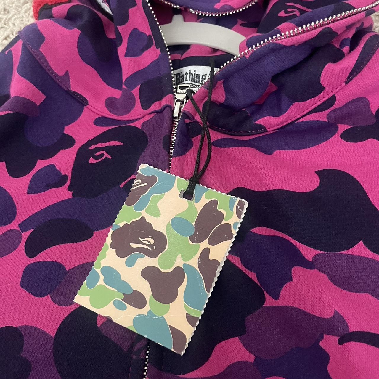 Bape Color Camo Shark Full Zip Hoodie Depop 8299