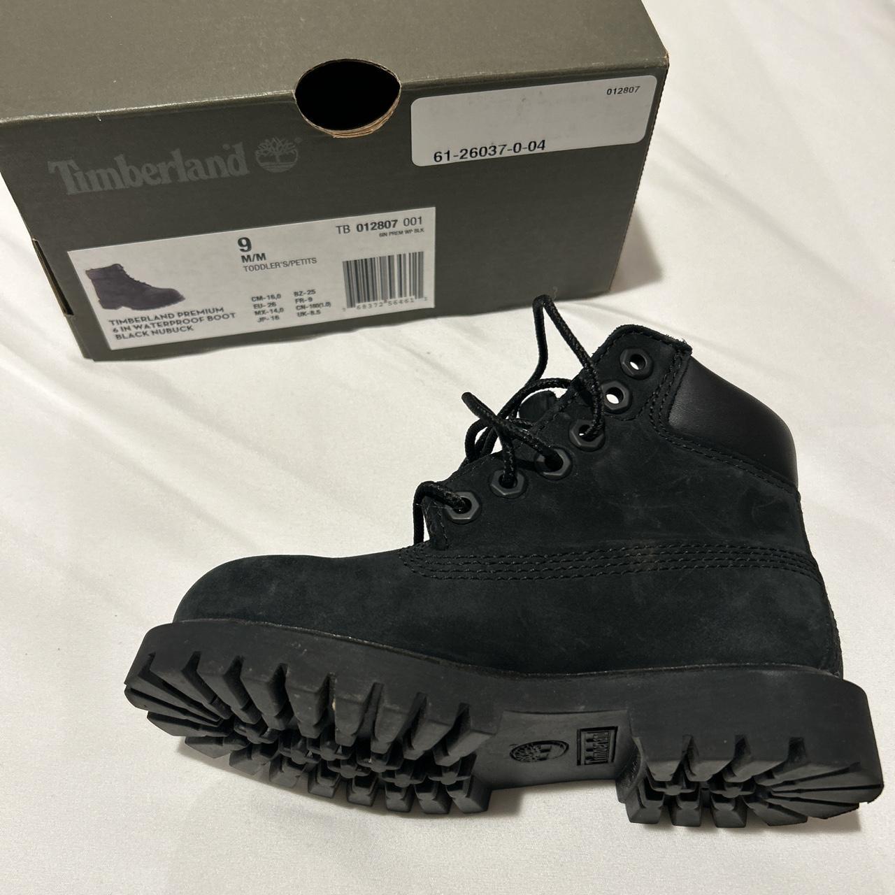 Black Timberland Boots Toddler Size 9 - Depop