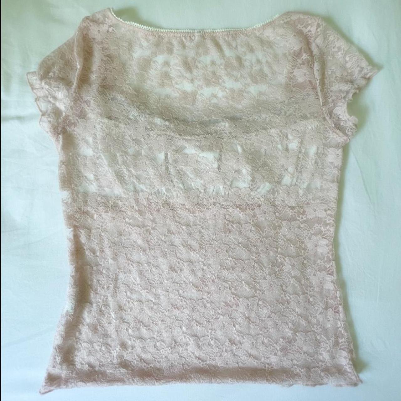 Women’s Top ♡ A really pretty lacy pink top from... - Depop