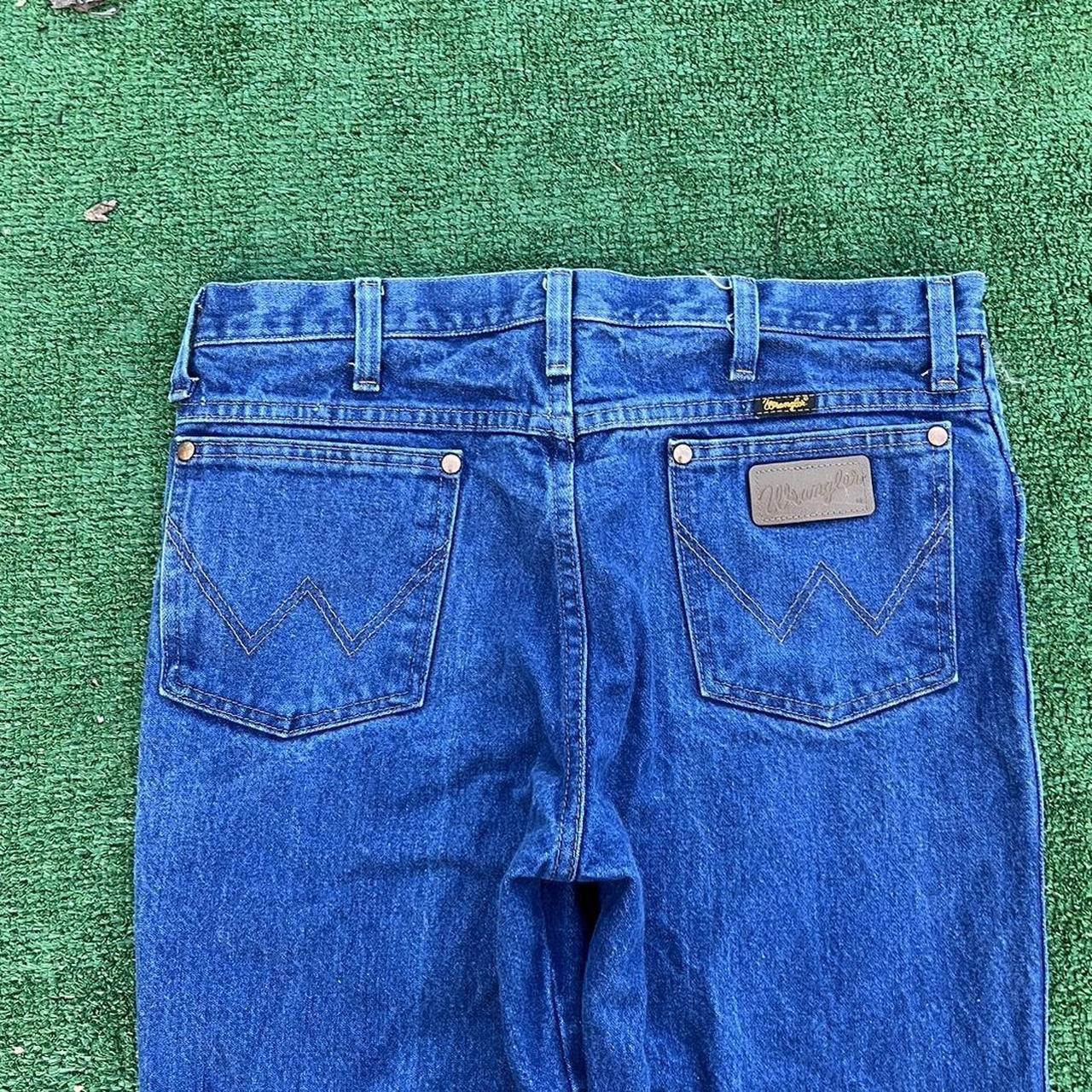 Baggy Very Clean Coloring Wrangler Blue Jeans With... - Depop