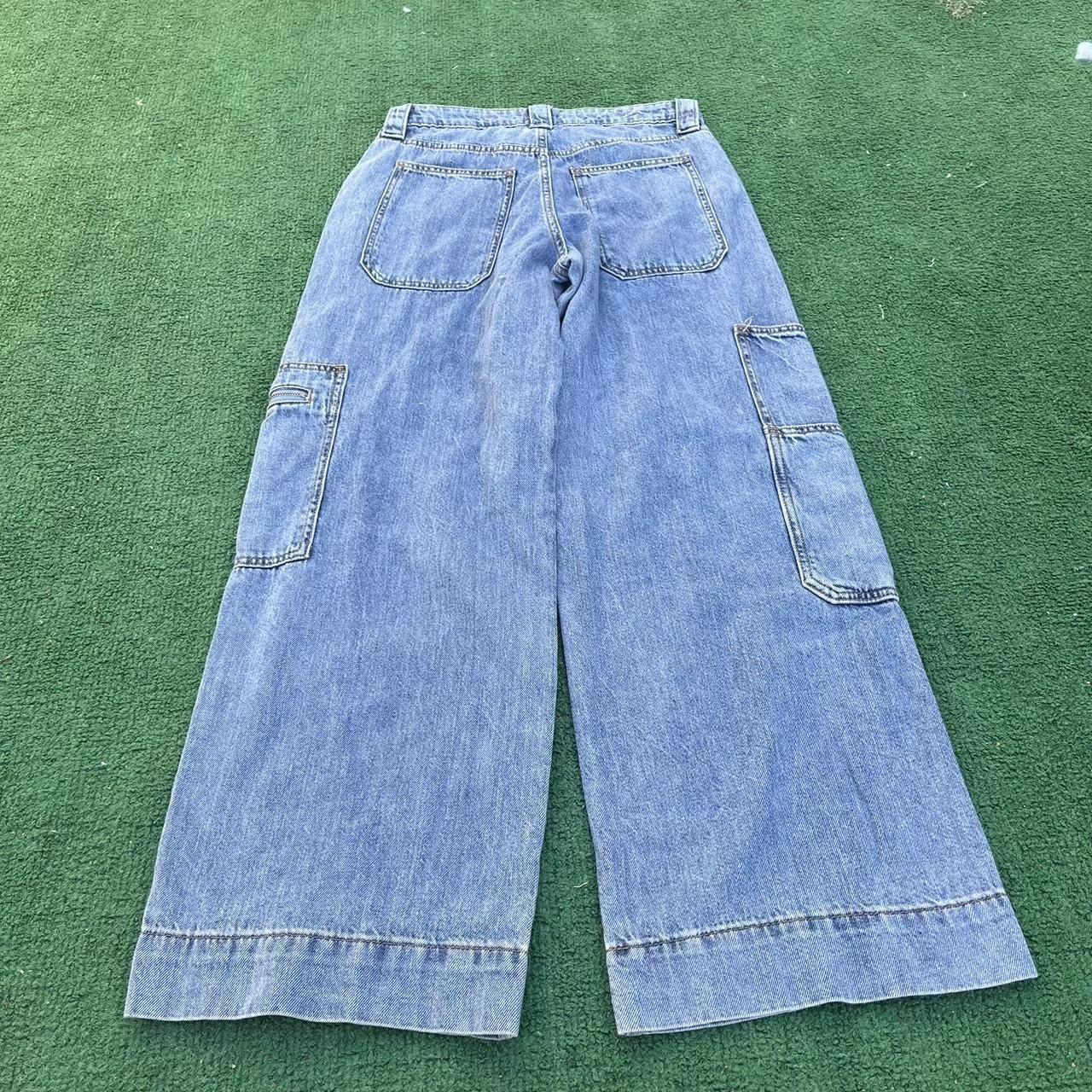 Hella Baggy Blue Jeans With 11 Inch Leg Openings Depop