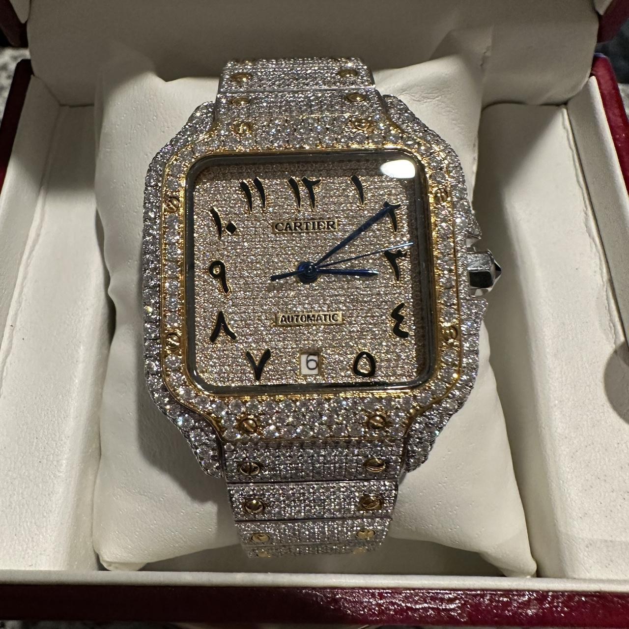 VVS Moissanite Cartier Highest quality watch on the Depop