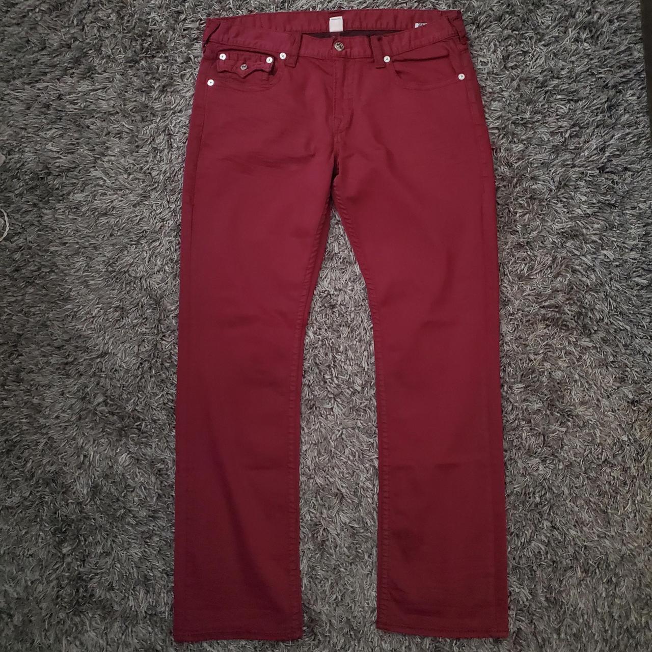 Rare All Red True Religion Jeans Were Personals For Depop