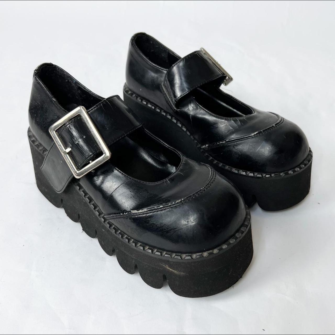 Y2K mall goth platform Mary janes by Hot... - Depop