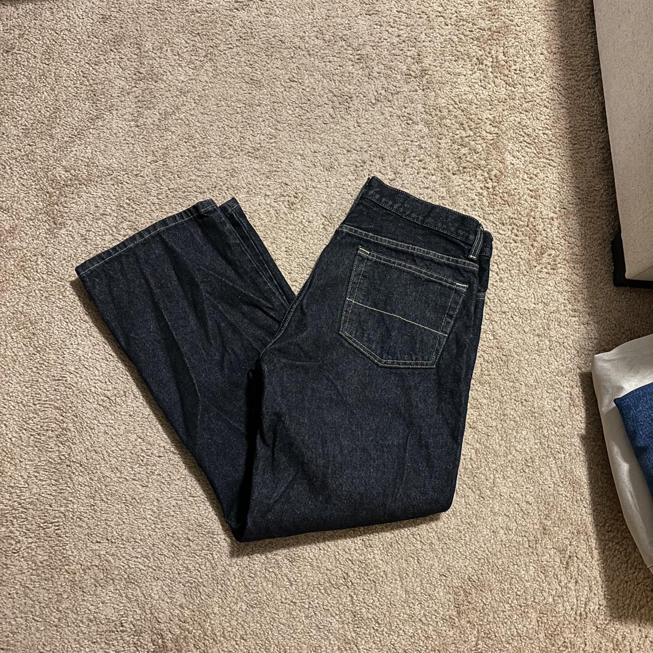 Y2K Vintage Black Jeans Size: 34x30 — Thrifted, did... - Depop