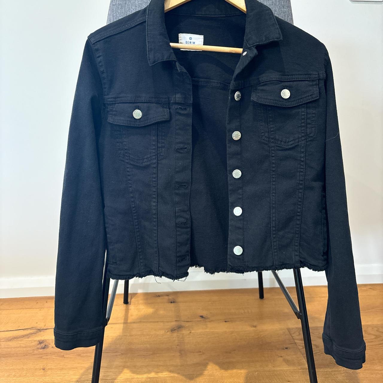 Black denim jacket size 16 best sale