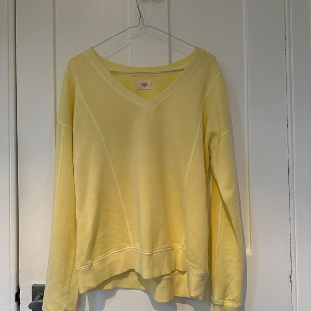 Bright yellow Hush jumper It says XS size but I am M