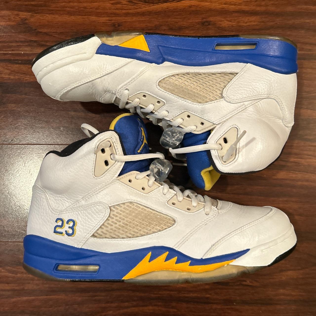 Jordan 5 Retro Laney - Depop