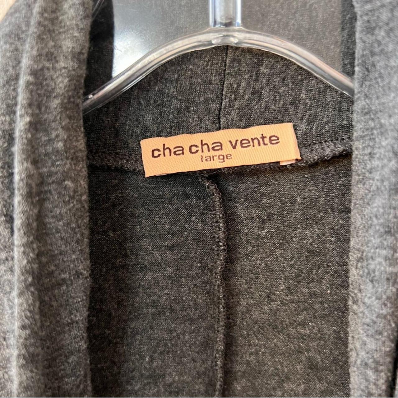 CHA CHA VENTE Open Front Slouchy Cardigan Grey Depop