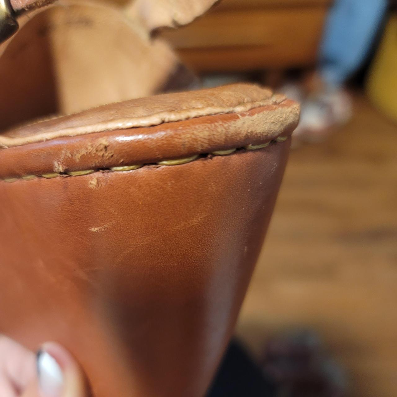 leather brown wedges