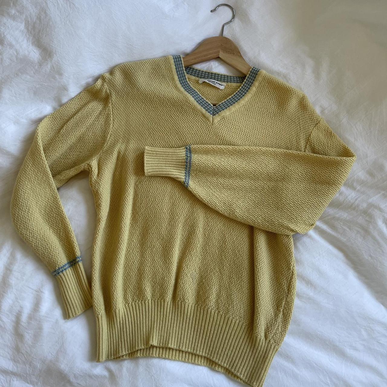 Vintage Christian Dior Yellow sweater good for... - Depop