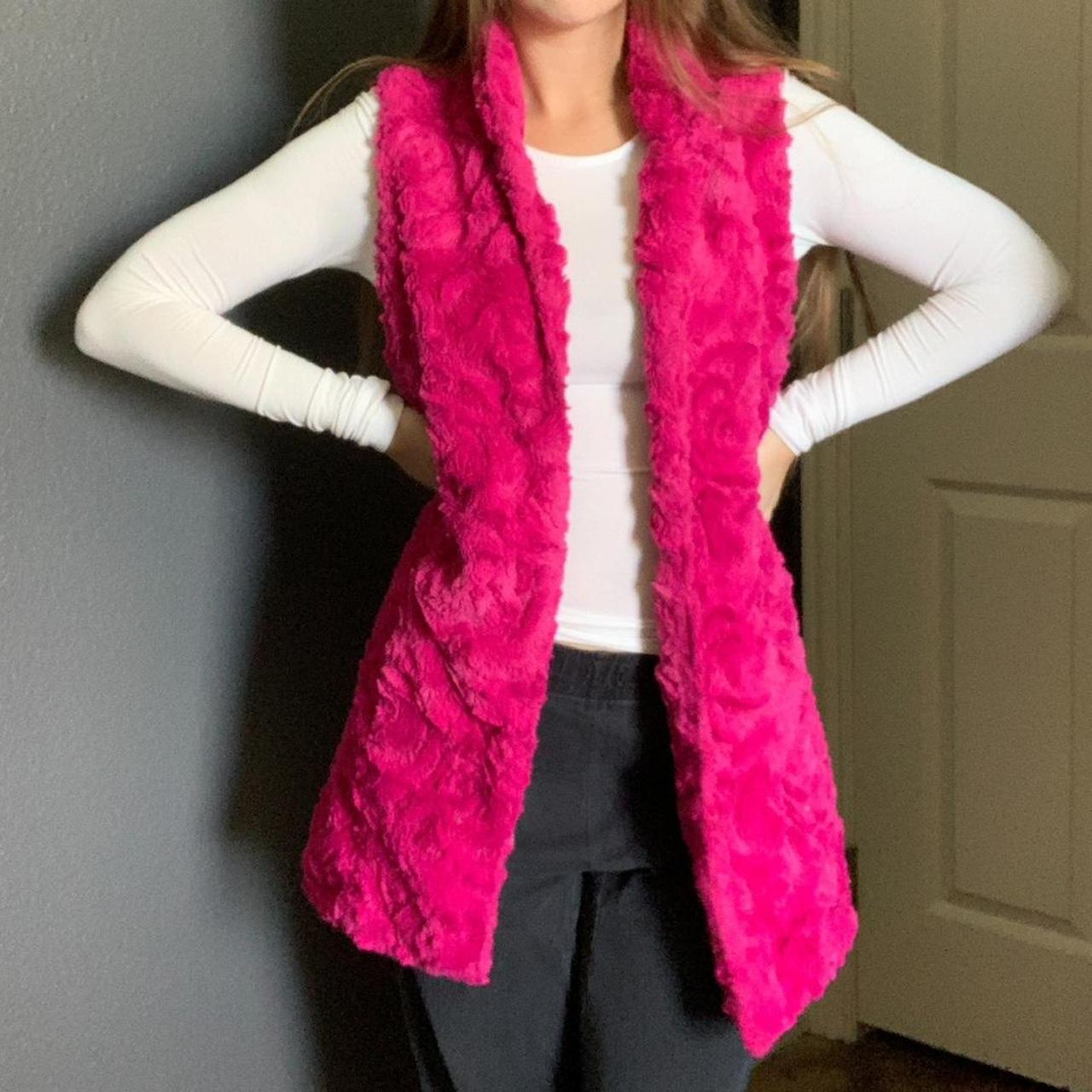 Hot Pink Fur Vest 💕 Brand New Directions Size... Depop