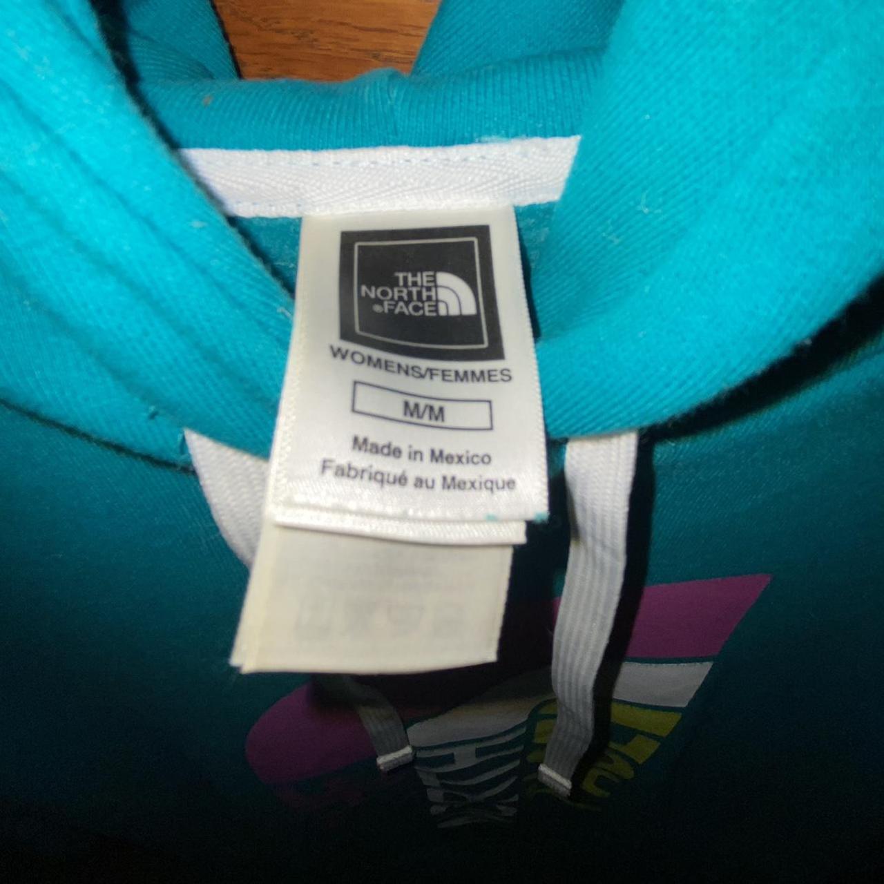 Teal North Face hoodie. Worn once. Like new