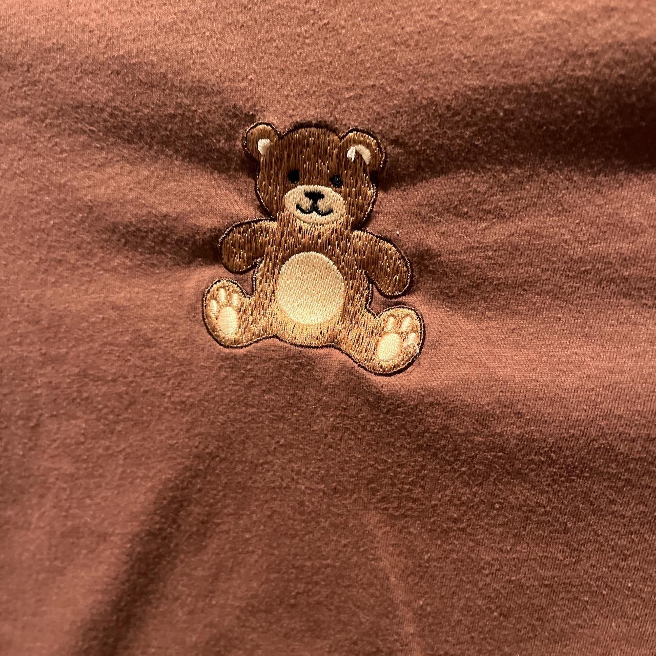 Handmade brown fuzzy teddy bear crop top. Made to - Depop