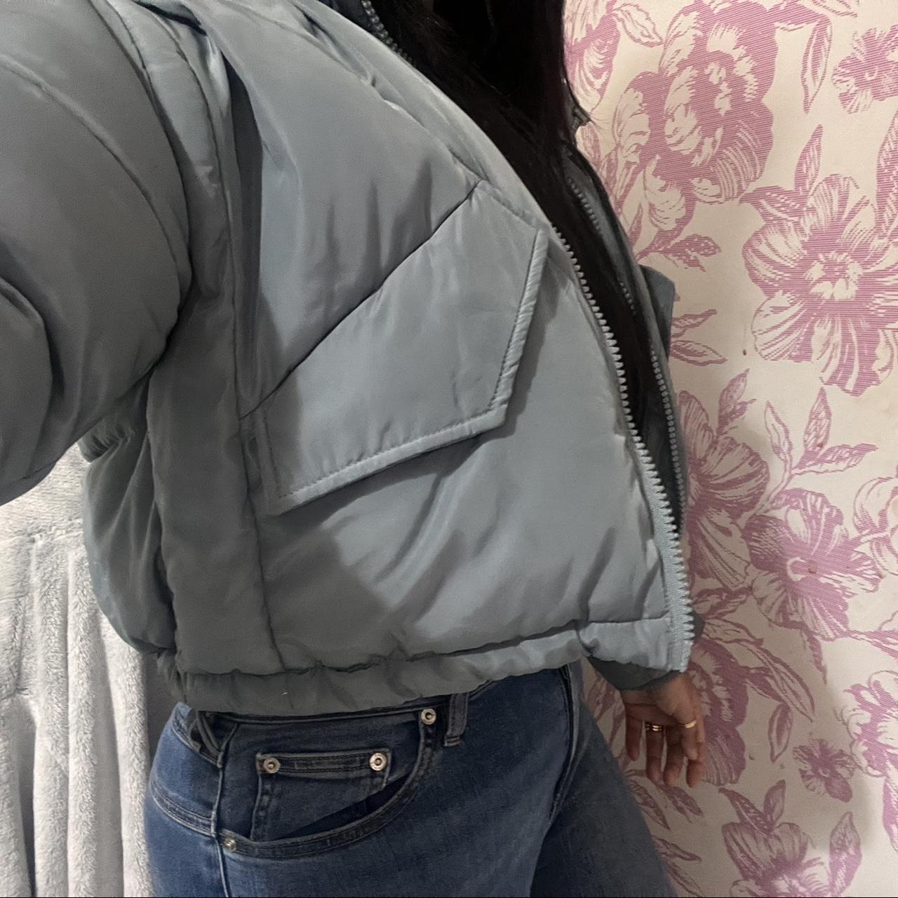 Top Shop grey cropped jacket Size 4 would fit up... Depop