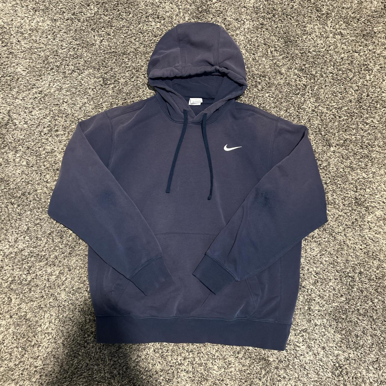 Navy Blue Nike Hoodie Mens Large Depop 4434