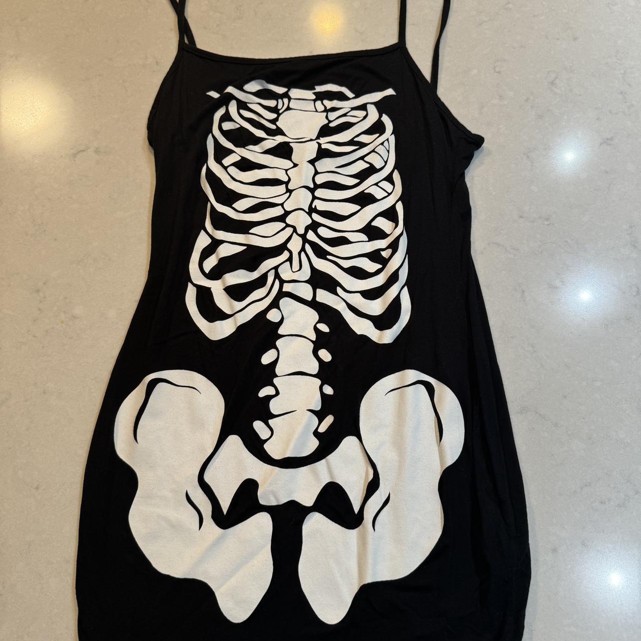 Boohoo skeleton mini dress - Depop