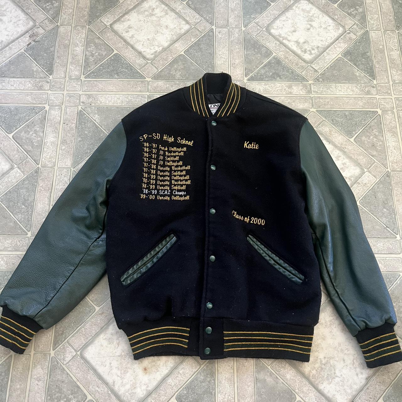 Vintage 00' Varsity Jacket SPSV Parachute cargo 00s... - Depop