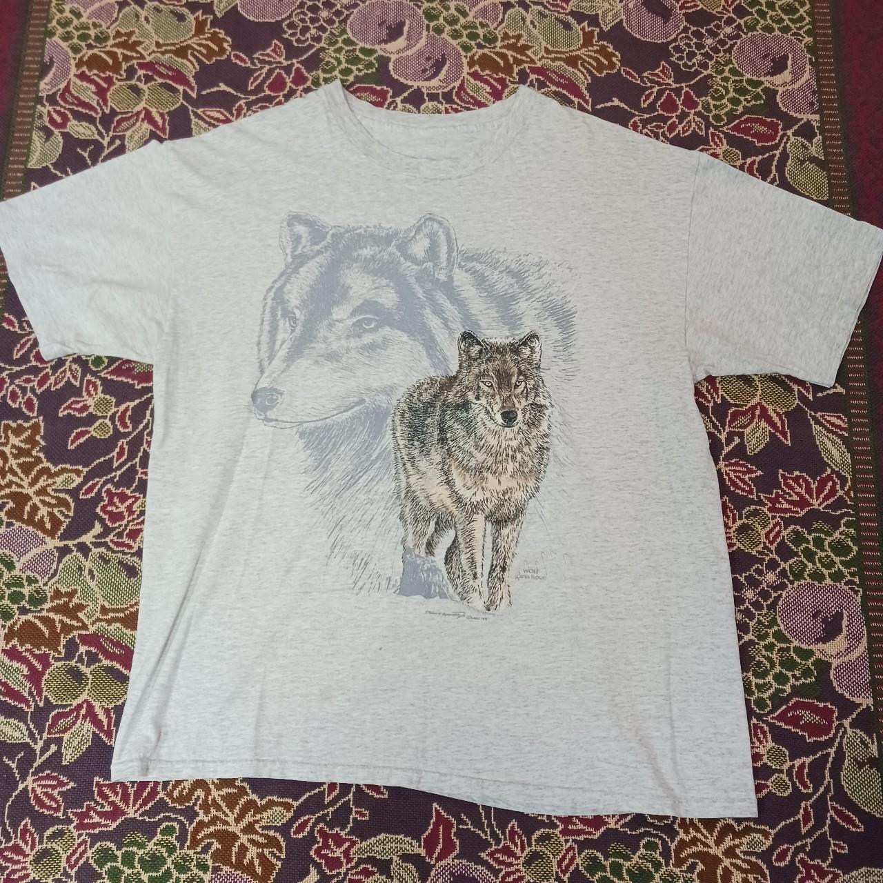 Wolf Canis Lupus Artist Print T-Shirt. Circa 1995.... - Depop