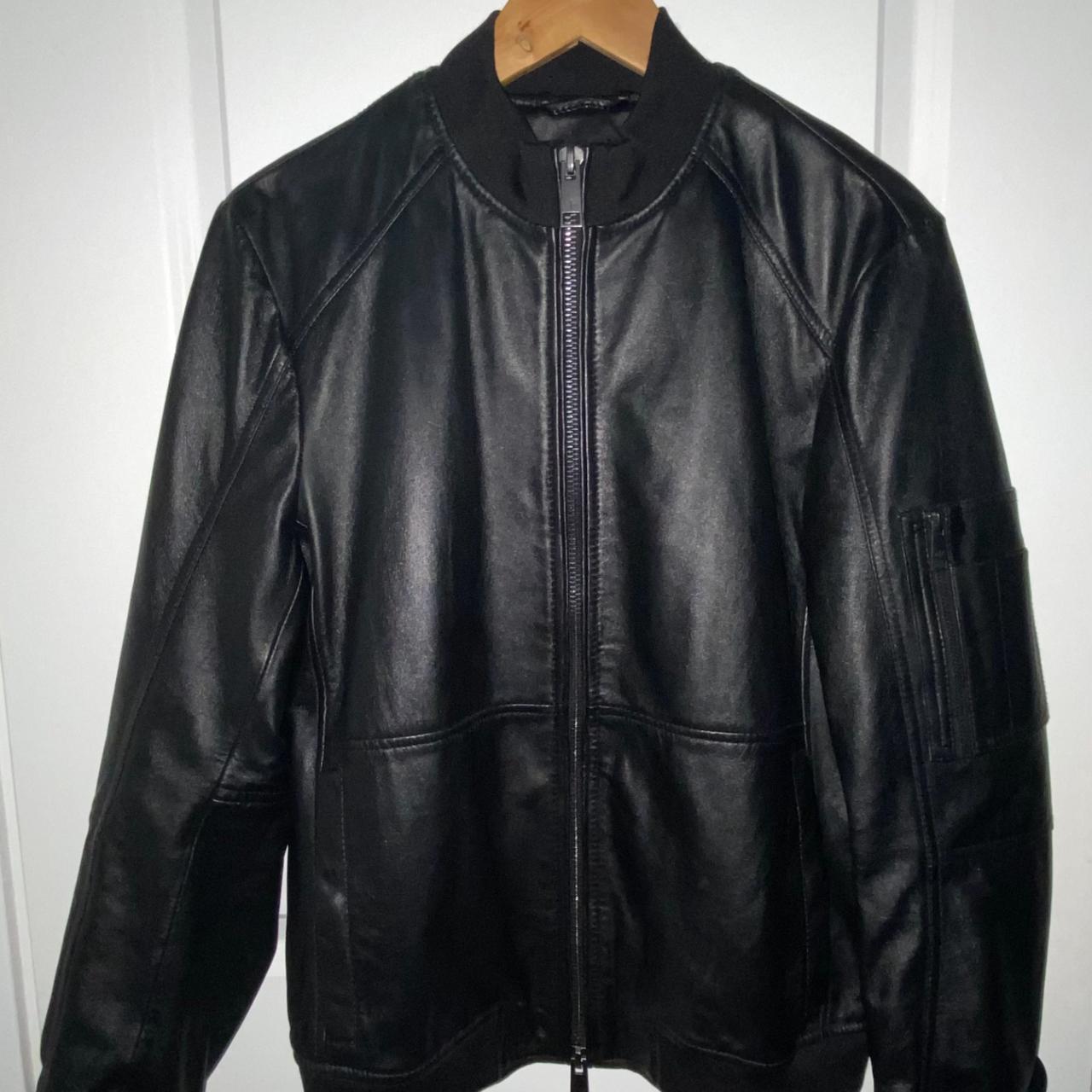 Armani exchange online men's leather jacket