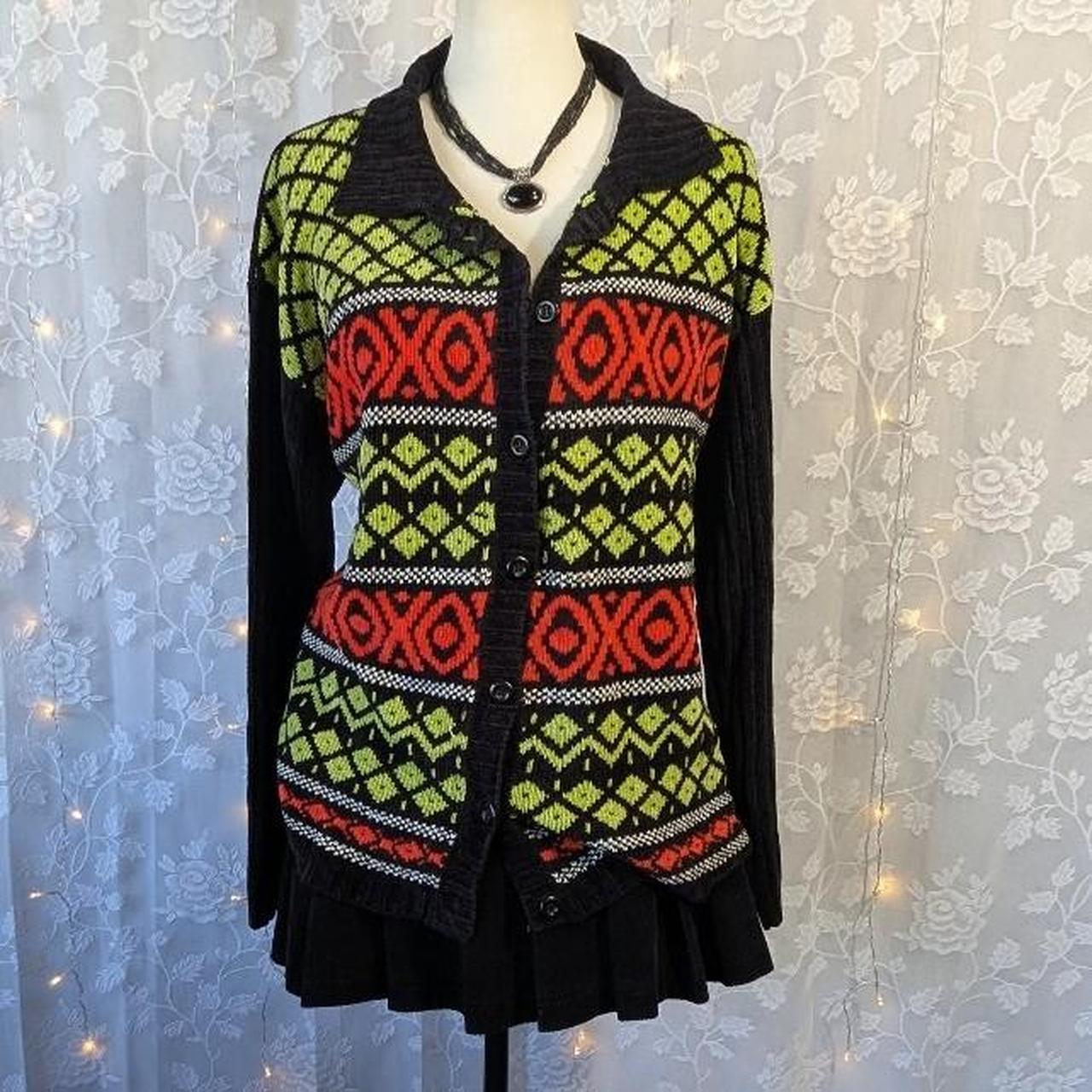 Source Unknown Women's Cardigan - Multi/Black - L… - image 1