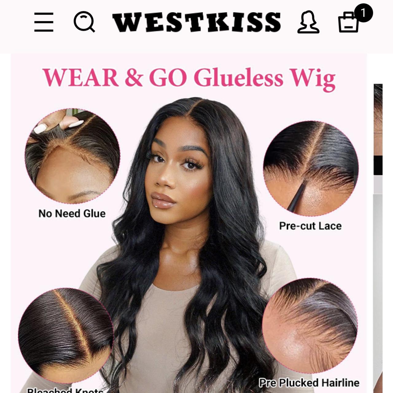 5x5 lace front wig West Kiss Hair Skin Melt HD Lace... - Depop