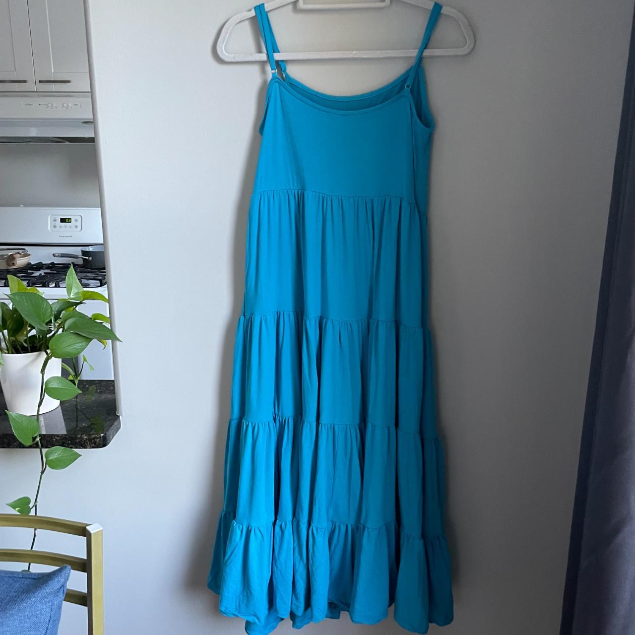 Midi- tiered dress. Ardene Not used at all Blue... - Depop