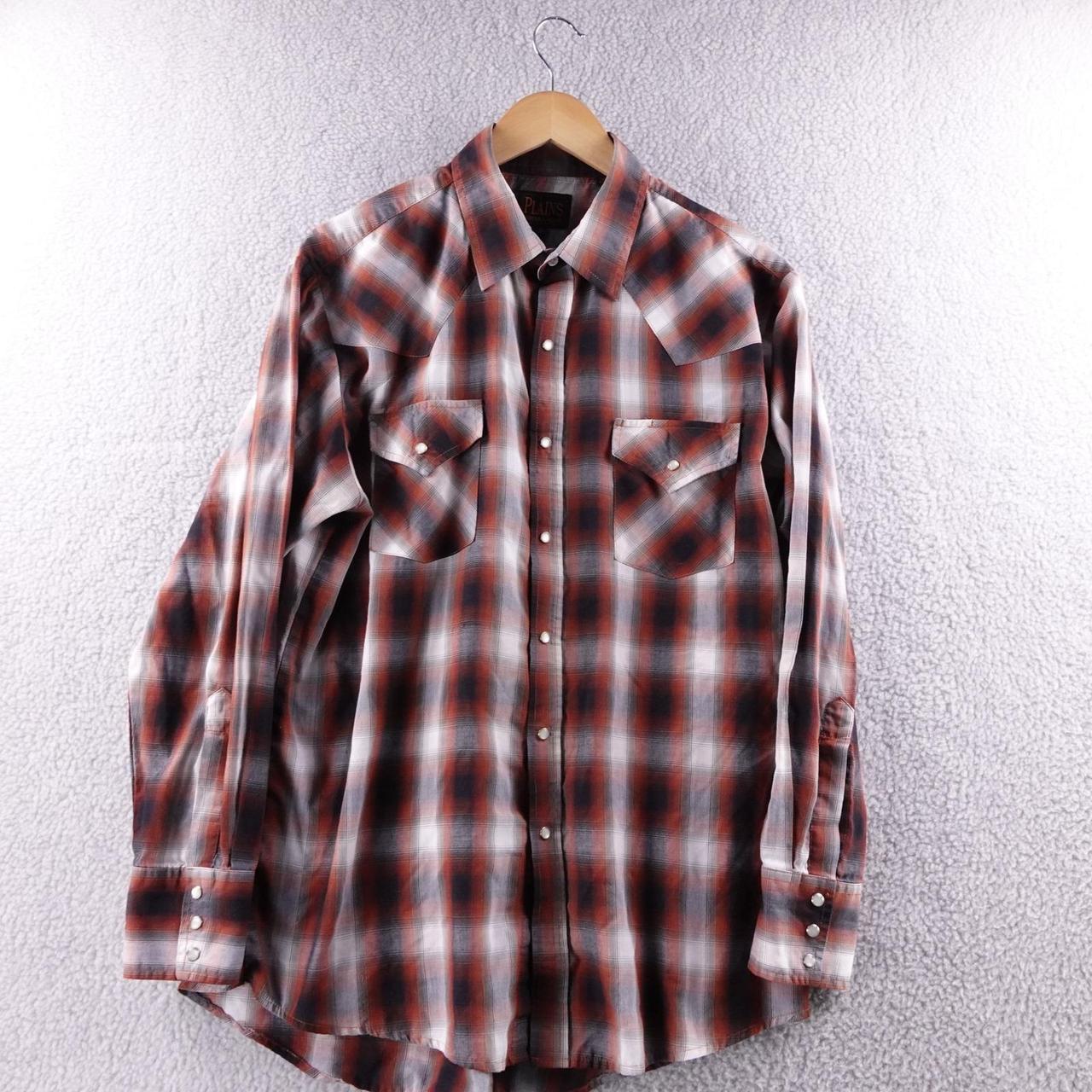 Preloved Men's Shirt - Red/White - L – Plains Wes… - image 2