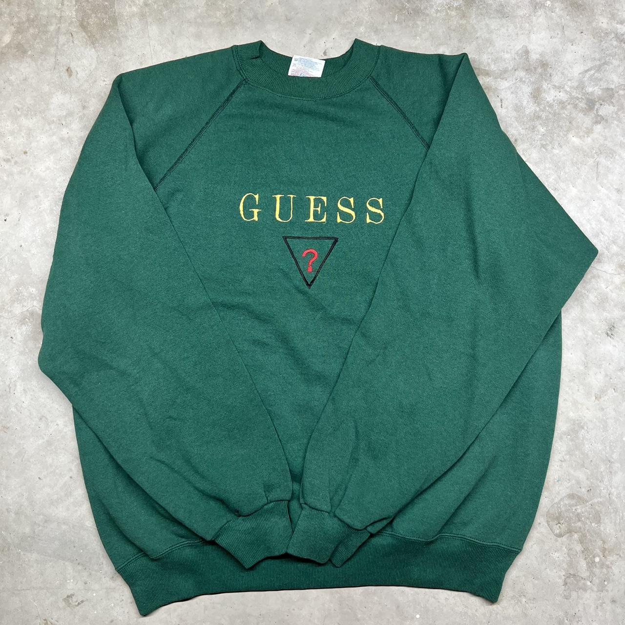 Guess green online sweatshirt