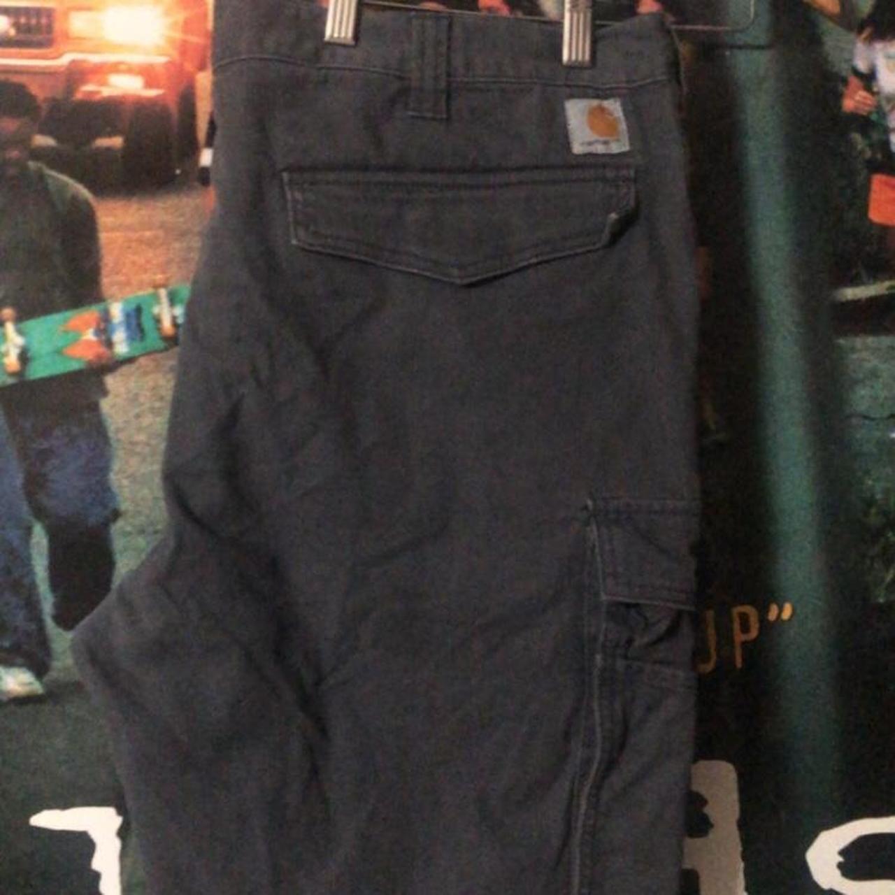 Grey carhartt cargo pants 40x30 - Depop