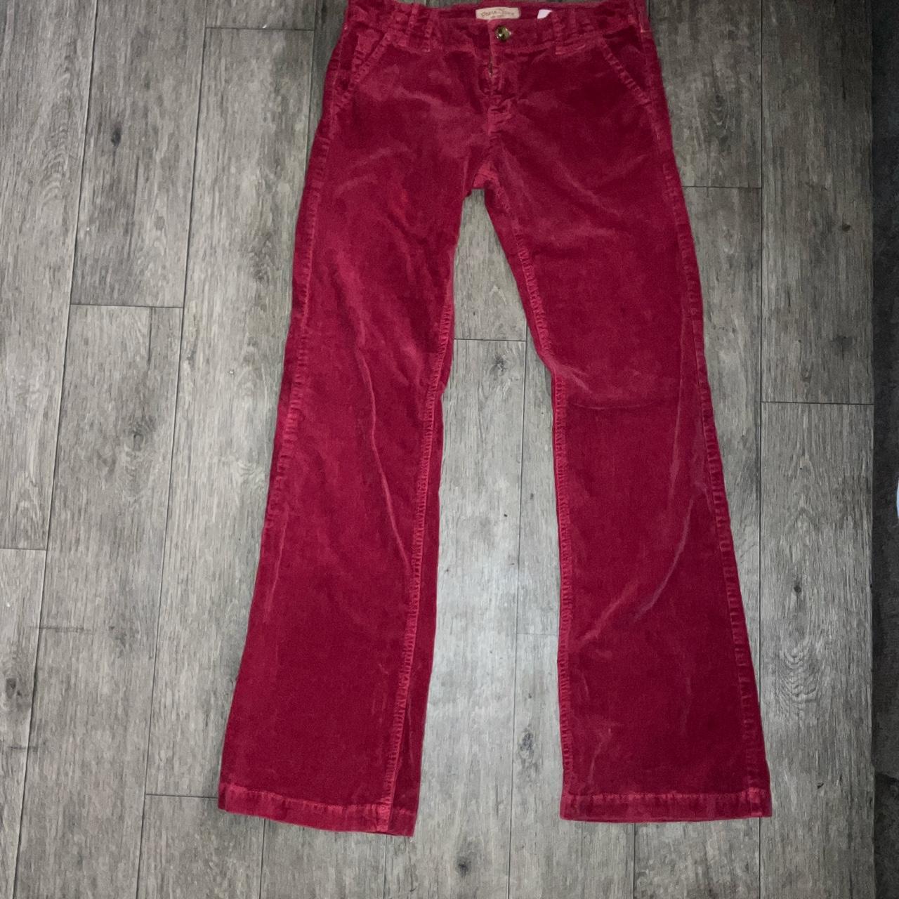 red bootcut jeans - Depop