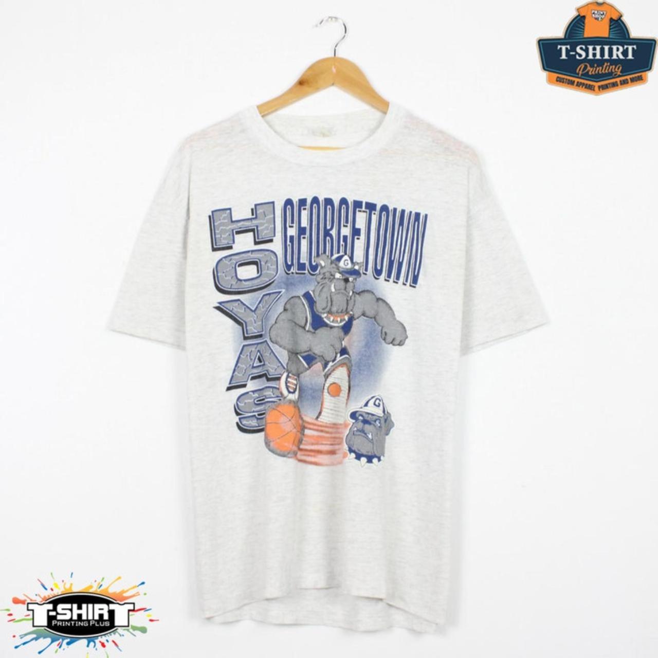 Vintage NCAA Georgetown Hoyas Mascot Logo Shirt,... - Depop