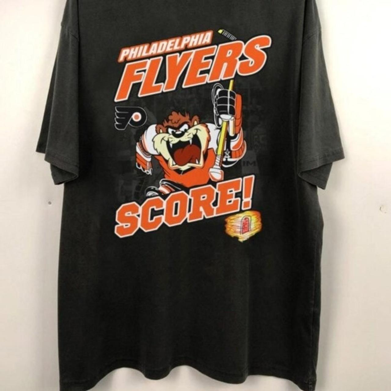 Vintage 90s Philadelphia Flyers Taz Looney Tunes... - Depop