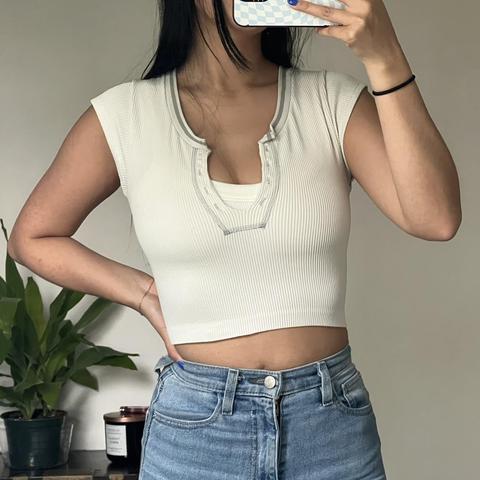 Urban outfitters gold glitter tube top Built it - Depop