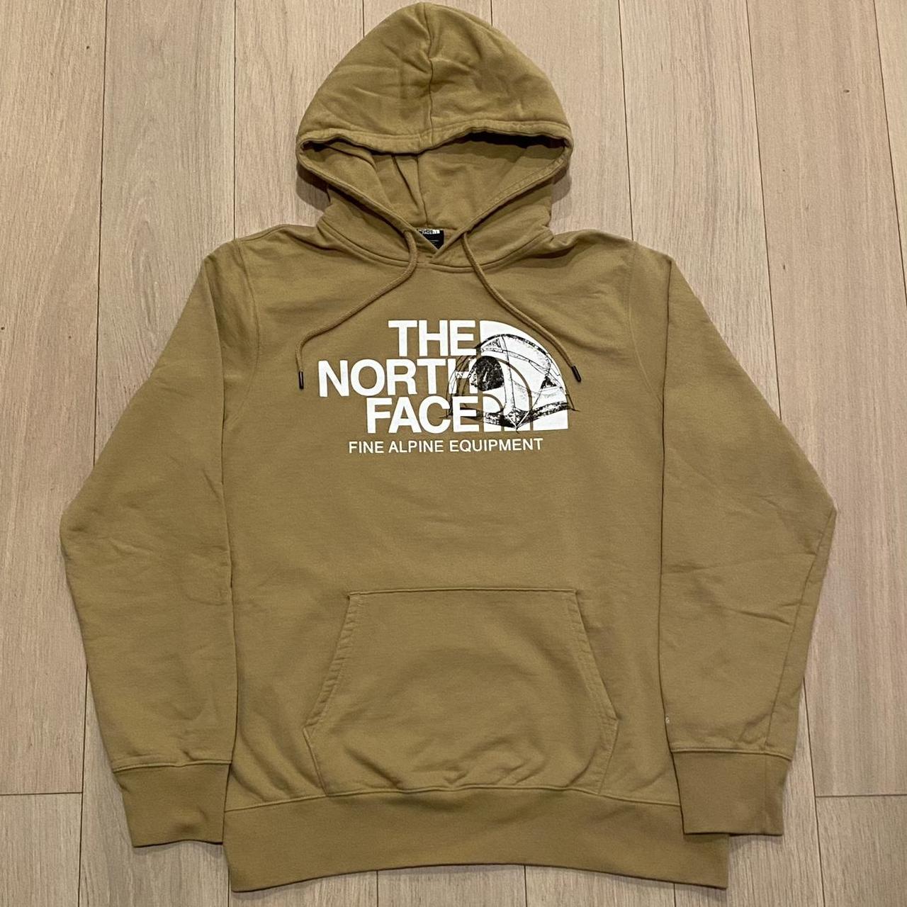 North face khaki on sale hoodie