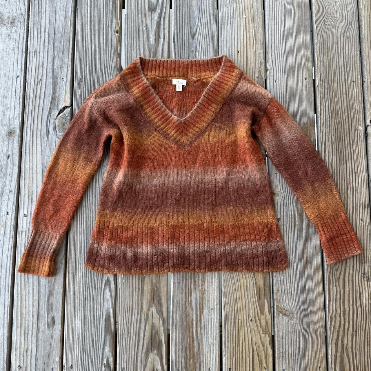 Preloved Women's Sweater - Orange/Multi - S – y2k… - image 2