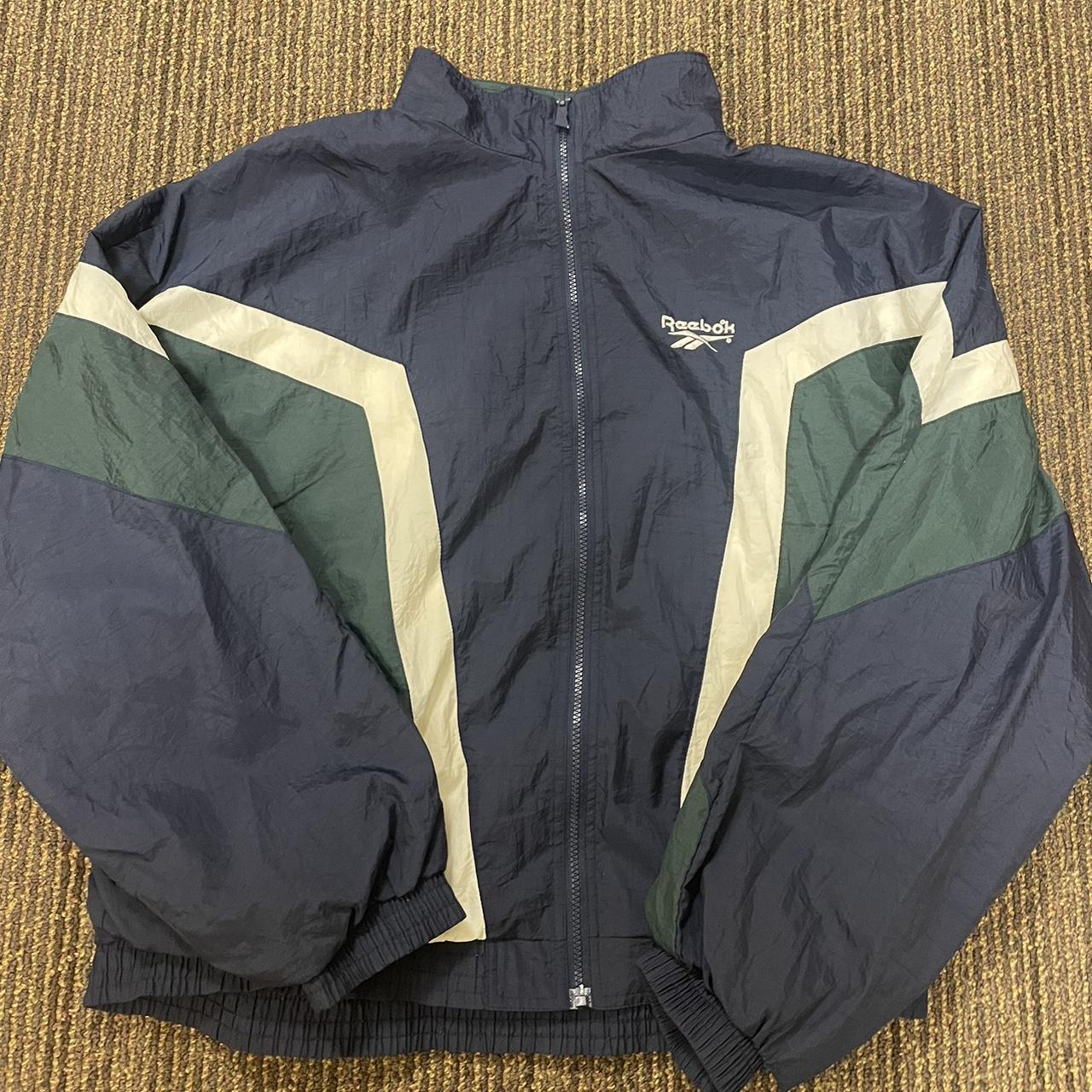 Vintage varsity Reebok lightweight XL windbreaker.... - Depop