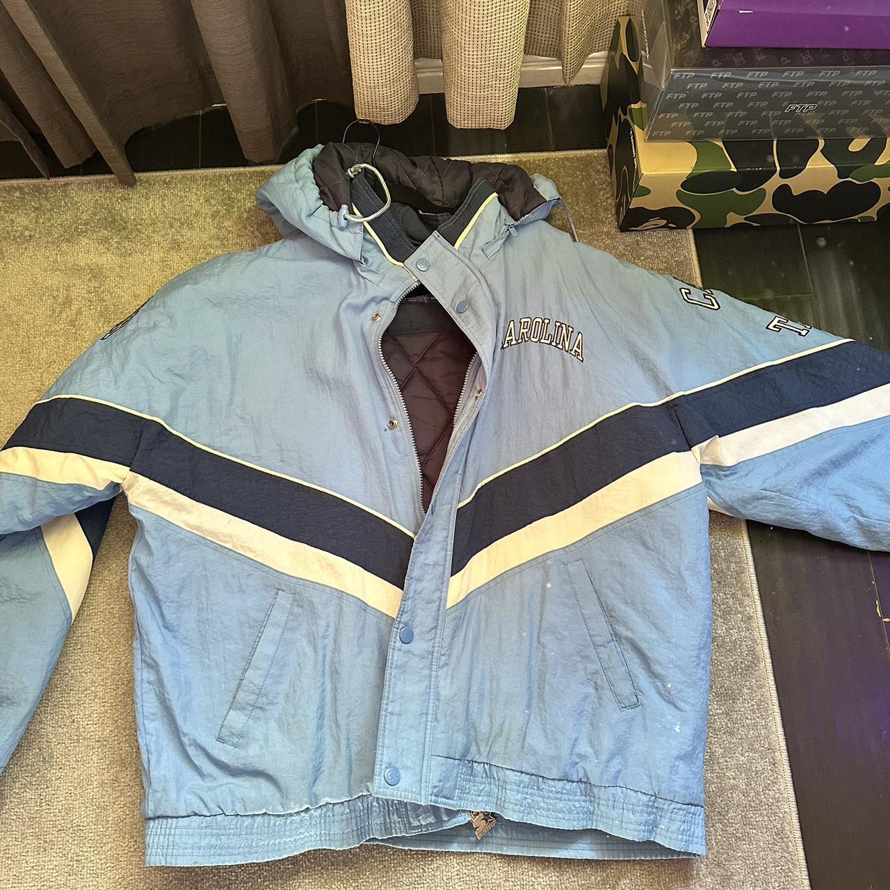 carolina starter jacket size xl starter carolina Depop