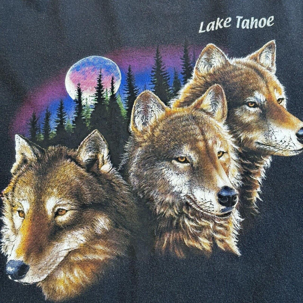 Vintage Lake Tahoe Wolf Shirt Sz XL Please refer to... - Depop