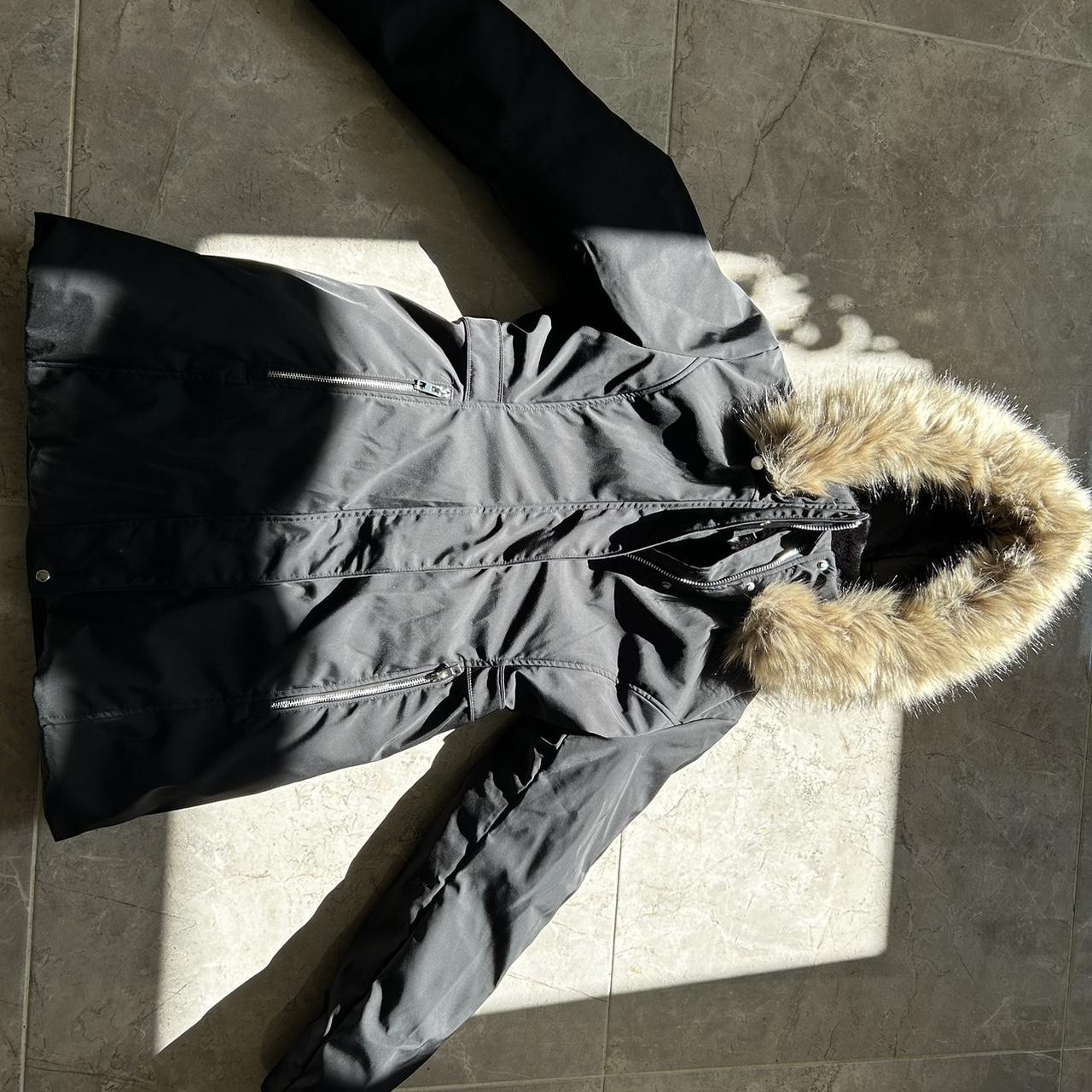 Zara Parka Faux Fur Hooded Winter Coat Fur Lined Depop