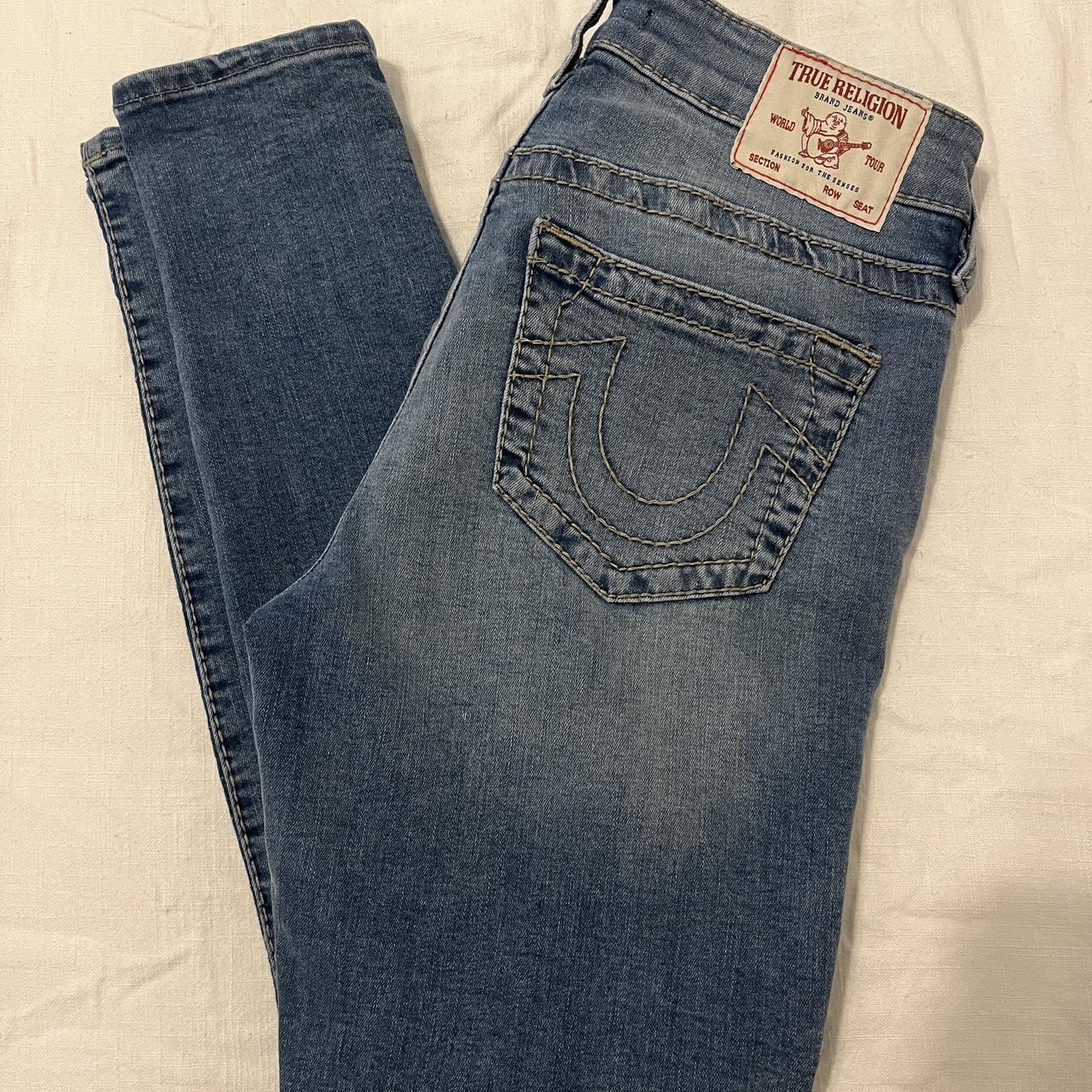 Size True Religion Mid Rise Super Skinny Jeans Depop