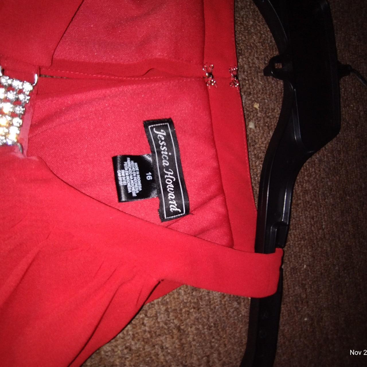 Jessica Howard Dress Red Bridesmaid Dress Chiffon Depop