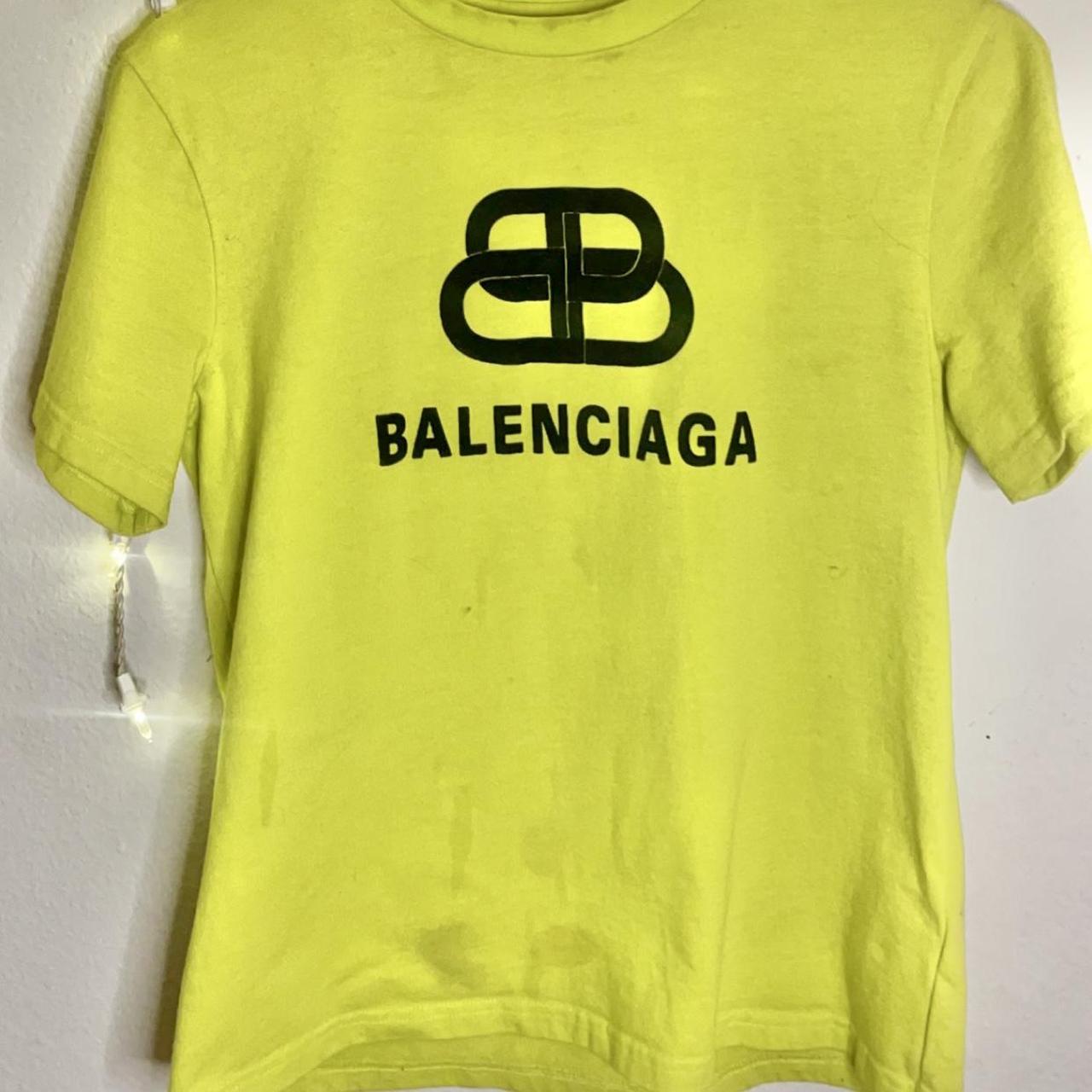 Lime green balenciaga outlet shirt