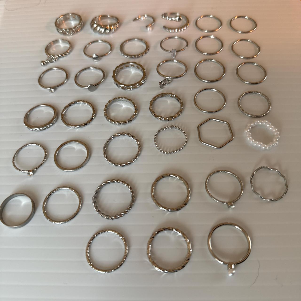 Women's Ring - Silver/Multi – assorted silver rin… - image 2