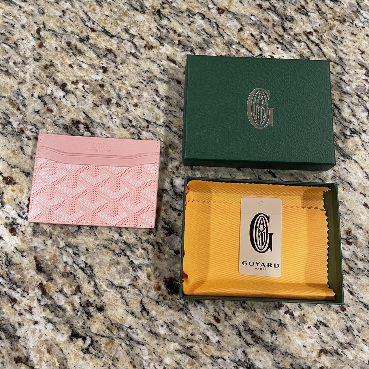 Goyard card holder pink best sale