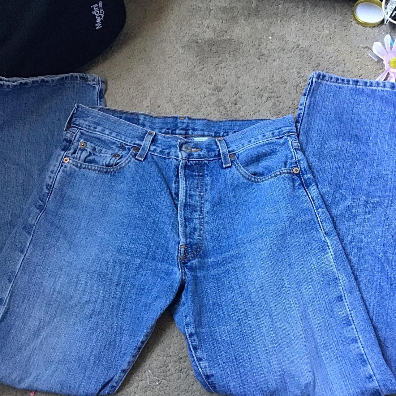 501 Medium wash straight leg Levi Strauss... - Depop