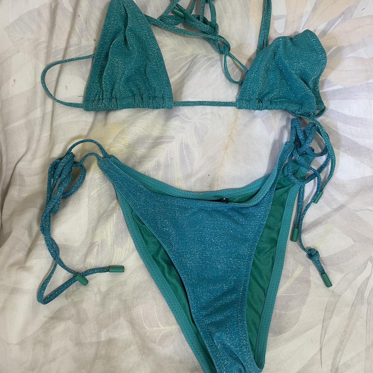 green triangle swimmers ON HOLD both size small... - Depop