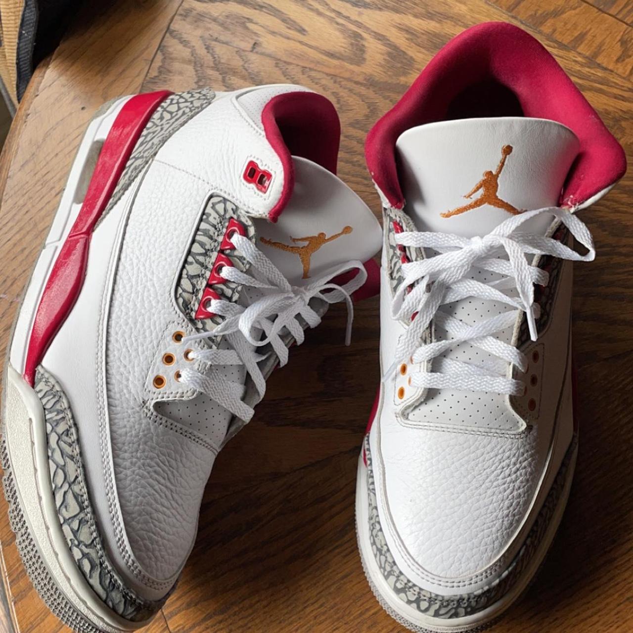 jordan 3 cardinal red - Depop